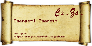 Csengeri Zsanett névjegykártya